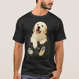 ゴールデンリトリーバーインポケットパッピー Tシャツ