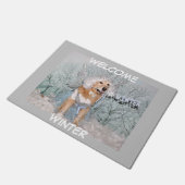 ゴールデンリトリーバーウィンターフェアリー  ドアマット (アングル)