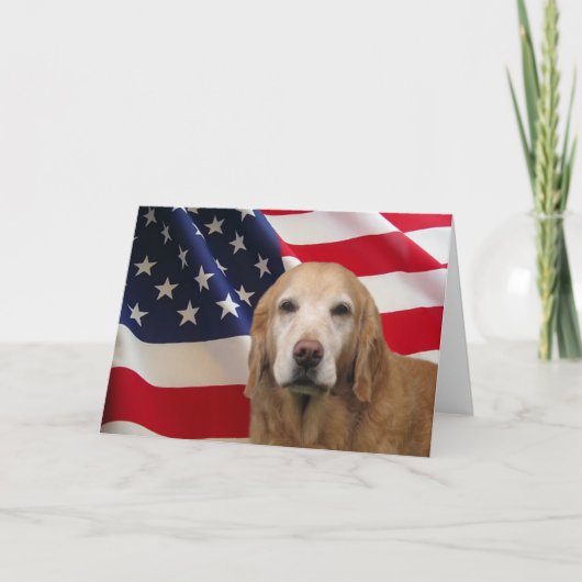 ゴールデンリトリーバーグリーティングカード カード (正面)