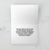 ゴールデンリトリーバーハッピーバースデーガーデンカード カード (内部)