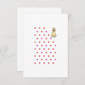 ゴールデンリトリーバーバレンタインデーギフト 出欠カード (正面/裏面)