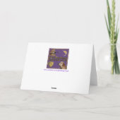 ゴールデンリトリーバーブックウォーム誕生日 カード (裏面)