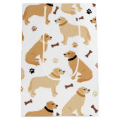 ゴールデンリトリーバーボーンズアンドポーズメディア抱き枕 ミディアムペーパーバッグ (裏面)