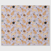 ゴールデンリトリーバーボーンズアンドポーズラッピング紙 ラッピングペーパー (フラット)