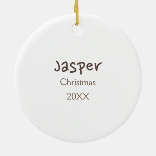 ゴールデンリトリーバーポートレートパーソナライズされた セラミックオーナメント (裏面)