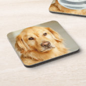 ゴールデンリトリーバーポートレート コースター (左側)