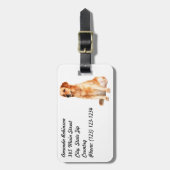 ゴールデンリトリーバーラゲッジタグ ラゲッジタグ (正面縦)