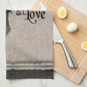 ゴールデンリトリーバーヴィンテージポートレートカウト引用文 キッチンタオル (四つ折り)