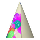 ゴールデンリトリーバー犬とバルーン誕生日 パーティーハット (裏面)