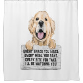 ゴールデンリトリーバー犬 シャワーカーテン (正面)