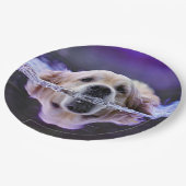 ゴールデンリトリーバー紙プレート ペーパープレート (アングル)