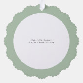 ゴールデンリトリーブクリスマス付きフロントドア オーナメントカード (裏面)