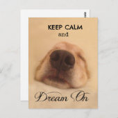 ゴールデンリト保リーバー落ち着いた夢 ポストカード (正面/裏面)