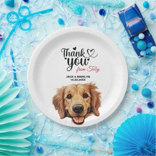 ゴールデンリト結婚リーバーありがとう ペーパープレート (パーティー)