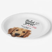 ゴールデンリト結婚リーバーありがとう ペーパープレート (アングル)