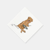 ゴールデンリト結婚リーバー スタンダードカクテルナプキン (角)