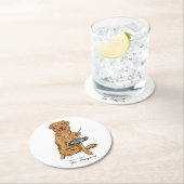 ゴールデンリト結婚リーバー ラウンドペーパーコースター (インサイチュ)