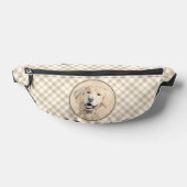 ゴールデンリト絵を描リーバーのかわいいオリジナルドッグアート ファニーパック (レイダウン)