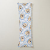 ゴールデンリト絵を描リーバーのかわいいオリジナルドッグアート ボディピロー (正面縦)