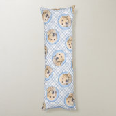 ゴールデンリト絵を描リーバーのかわいいオリジナルドッグアート ボディピロー (裏面 (縦))