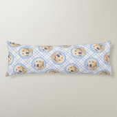 ゴールデンリト絵を描リーバーのかわいいオリジナルドッグアート ボディピロー (正面)