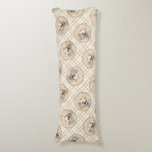 ゴールデンリト絵を描リーバーのかわいいオリジナルドッグアート ボディピロー (正面縦)