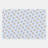 ゴールデンリト絵を描リーバーのかわいいオリジナルドッグアート ラッピングペーパーシート (正面)