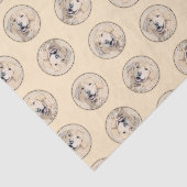 ゴールデンリト絵を描リーバーのかわいいオリジナルドッグアート 薄葉紙 (詳細)