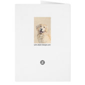 ゴールデンリト絵画リーバーの可愛いオリジナルドッグアート (裏面)