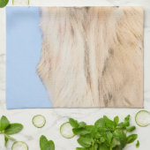 ゴールデンリト絵画リーバーの可愛いオリジナルドッグアート キッチンタオル (折り畳み)