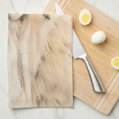 ゴールデンリト絵画リーバーの可愛いオリジナルドッグアート キッチンタオル (四つ折り)