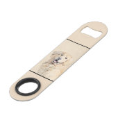 ゴールデンリト絵画リーバーの可愛いオリジナルドッグアート スピード栓抜き (裏面アングル)