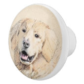 ゴールデンリト絵画リーバーの可愛いオリジナルドッグアート セラミックノブ (右)