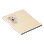 ゴールデンリト絵画リーバーの可愛いオリジナルドッグアート ノートパッド (アングル)