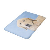 ゴールデンリト絵画リーバーの可愛いオリジナルドッグアート バスマット (アングル)