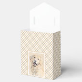 ゴールデンリト絵画リーバーの可愛いオリジナルドッグアート フェイバーボックス (オープン)