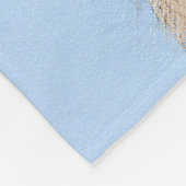 ゴールデンリト絵画リーバーの可愛いオリジナルドッグアート フリースブランケット (角)