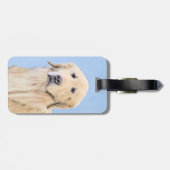 ゴールデンリト絵画リーバーの可愛いオリジナルドッグアート ラゲッジタグ (裏面横)
