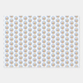 ゴールデンリト絵画リーバーの可愛いオリジナルドッグアート ラッピングペーパーシート (正面2)