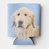 ゴールデンリト絵画リーバーの可愛いオリジナルドッグアート 缶クーラー (正面)