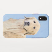 ゴールデンリト絵画リーバーの可愛いオリジナルドッグアート Case-Mate iPhoneケース (裏面(横))