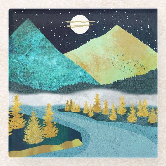 ゴールデンリバー ガラスコースター (正面)