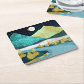 ゴールデンリバー スクエアペーパーコースター (アングル)