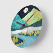 ゴールデンリバー ラウンド壁時計 (傾斜)