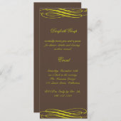 ゴールデンリボンでイベントチョコレートに名前を付ける 招待状 (正面/裏面)