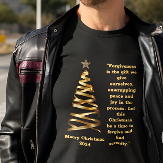 ゴールデンリボン・クリスマスツリー Tシャツ