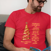 ゴールデンリボン・クリスマスツリー Tシャツ