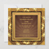 ゴールデンリボン&スターズフレーミングマン20誕生日 招待状 (裏面)