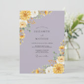 ゴールデンリラの芍薬の結婚式 招待状 (スタンド正面)