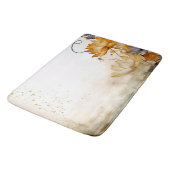 ゴールデンリリーのセレニティ：水彩ブラウンリリー バスマット (アングル)